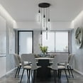 thumbnail image 4 of ZHLWIN 5-Light Modern Light Fixture Kitchen Island Pendant Light Dimmable LED Black Mini Pendant Lighting Dinning Room Living Room Kitchen Black Pendant Lights, 4 of 7