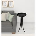 thumbnail image 4 of HomeRoots 488935 24 in. Aluminum Round End Table, Black, 4 of 5