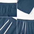 thumbnail image 4 of Nestiefly Men's Athletic Gym Shorts, Wide Leg Pleated Baggy Sweat Shorts with Side Pockets for Running Workout Basketball Yoga Casual Dark Blue XL, 4 of 4