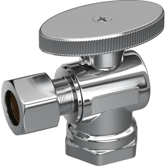 Proflo Pfxqat22c 3/8" X 3/8" Quarter Turn Angle Valve - Chrome