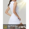 thumbnail image 5 of Tennis Dress for Women Golf Outfits with Shorts and Pockets Sleeveless Active Exercise Athletic Dresses for Women White 2XL, 5 of 8