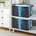 thumbnail image 2 of Yayeee Foldable Storage Basket for Shelves with Handles Set of 2 Waterproof Cloth Bins, Blue Tree, 2 of 7