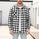 thumbnail image 1 of Seeotter Hooded Flannel Shirt for Men Plaid Shirts Long Sleeve Flannel Jacket Button-Down Shirt Jacket with Hood, 1 of 7
