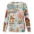 thumbnail image 4 of YABCSAZ Ugly Christmas Sweater for Women Christmas Sweatshirts Xmas Tree Oversize Hoodies Tops Long Sleeve Tops Casual Loose Warm Pullover Winter Crewneck Family Holiday Outfits, 4 of 5