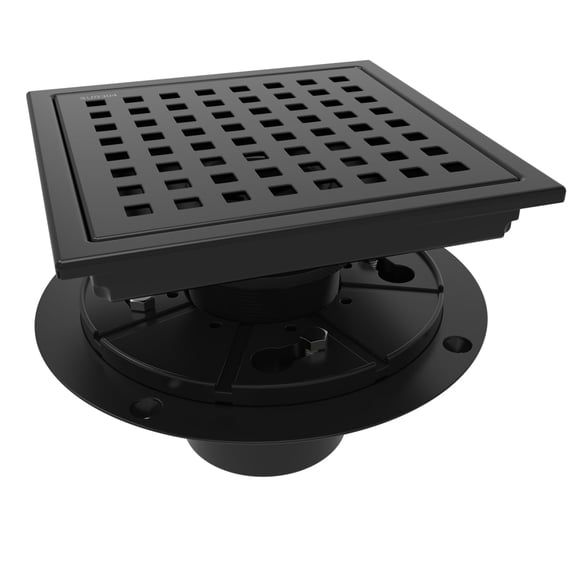 Desagüe de ducha WEBANG cuadrado de 15 cm, acero inoxidable SUS304 negro