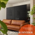 thumbnail image 5 of Danolapsi Metal Privacy Screen,Outdoor Privacy Screens and Panels, Freestanding Decorative Fence for Patio Lawn Garden Deck Balcony, 3-Panel Outdoor Divider with Stand,72" H x 47" W, 5 of 7