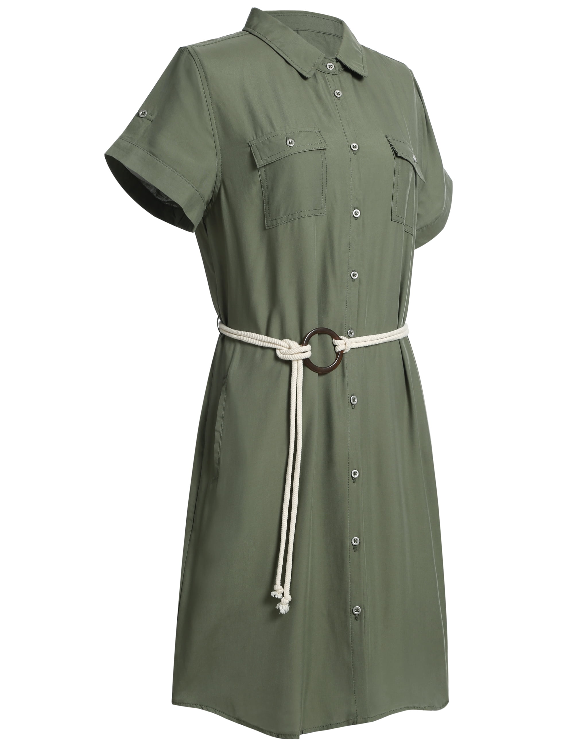 shirt sleeve midi dress