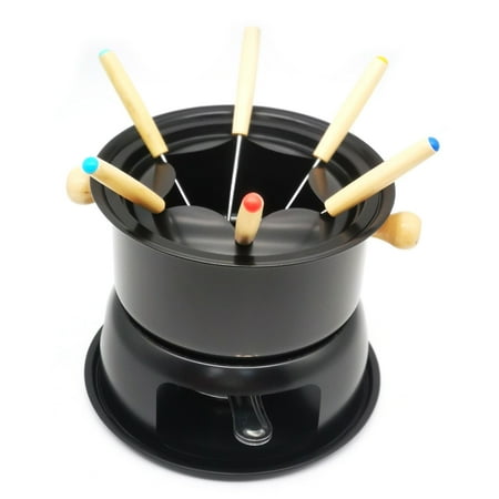 

Meizhencang 1 Set Chocolate Melting Pot Food Grade Rust-proof Metal All-Purpose Chocolate Candy Melting Fondue with Fork Set for Home