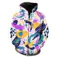 thumbnail image 1 of Sudadera con capucha y cremallera de manga larga con estampado 3D de grafiti abstracto para hombre, unisex, gran oferta 2024, con capucha., 1 of 6