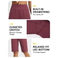 thumbnail image 5 of BALEAF Women's Bermuda Shorts 12" Long Knee Length Running Athletic High Waist Zipper Pocket Quick Dry Loose Fit Wine Red M, 5 of 7