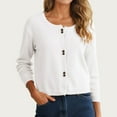 thumbnail image 2 of Women Cardigan Knitted Button Light White Sweaters for Women Warm Cardigan Fall Clothes Going Out Tops for Women, 2 of 5