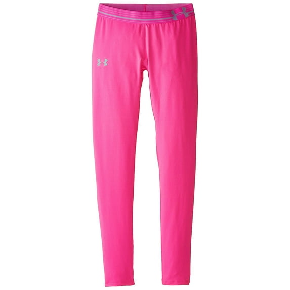 Under Armour Girls' HeatGear Armour, Rebel Pink/Steel, Youth Medium