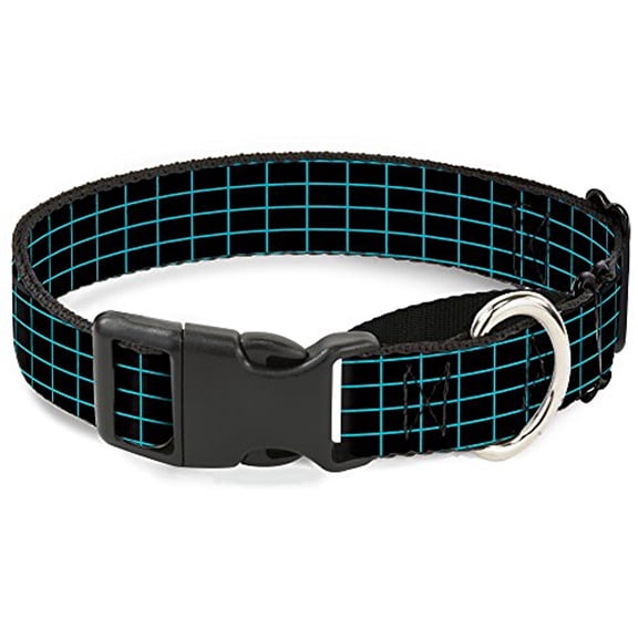 buckle-down plaid black red martingale dog collar