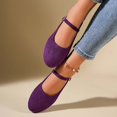 thumbnail image 7 of Yuanlong Women's Casual Shoes Suede Buckle Strap Wedge Mary Jane Solid Color Comfortable Stylish Holiday Shoes, 7 of 7