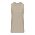 thumbnail image 5 of Womens Summer Casual Linen Sleeveless Tank Tops Basic Lightweight Crewneck Blouse Shirts Layering Tee, 5 of 6