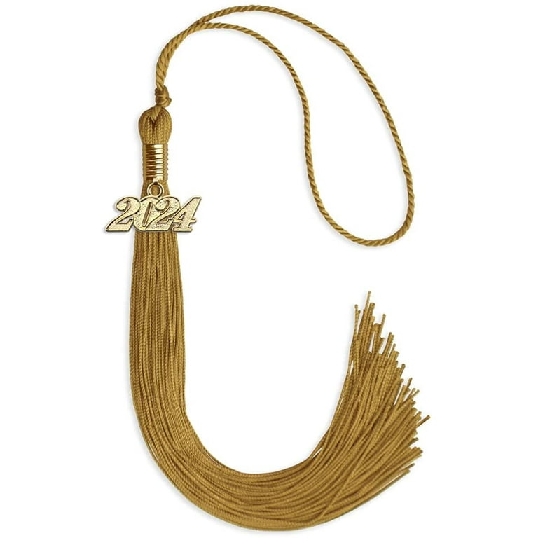 Tassels 2 Drop (50mm) with Loop Old Gold 4 Piece Pack