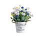 thumbnail image 1 of Arreglo floral de imitación de claveles falsos, plantas artificiales con maceta de hojalata, 1 of 3