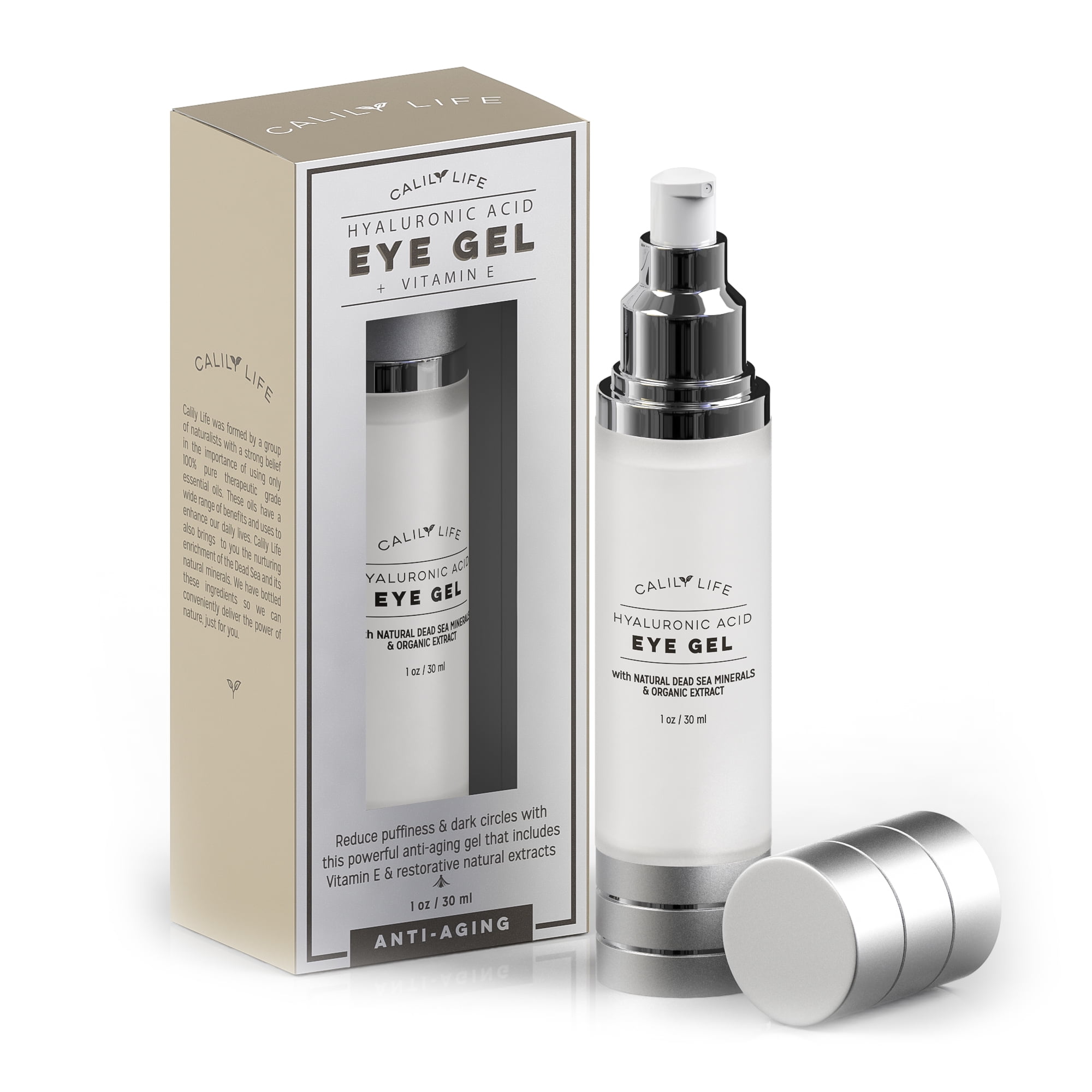 Calily Life Hyaluronic Acid Eye Gel + Vitamin E with Dead Sea Minerals