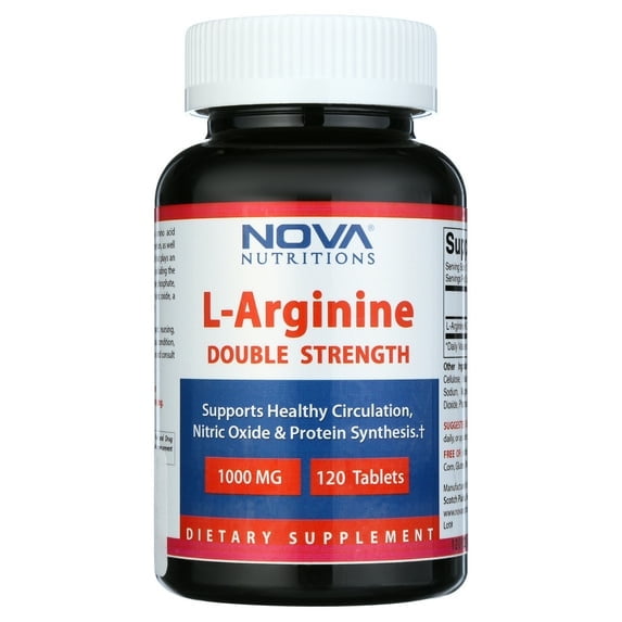 (2 pack) Nova Nutritions L-Arginine 1000 mg Tablets, 120 Ct