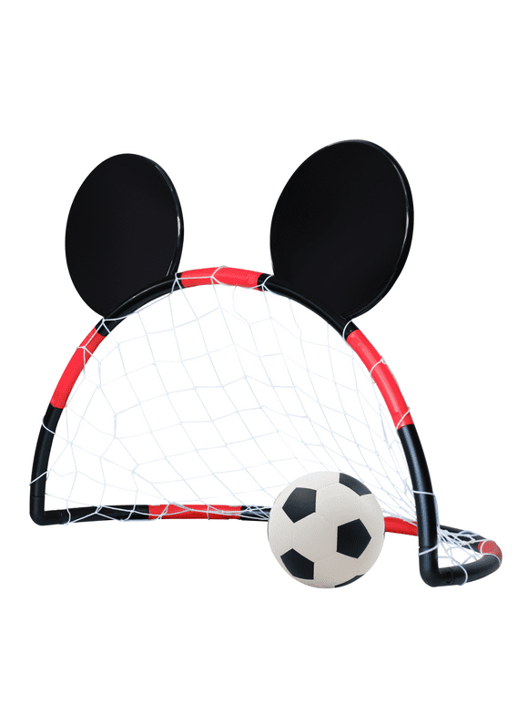 Disney Mickey Soccer Net with Ball, Multicolor, Kids Outdoor Sports, Ages 3+