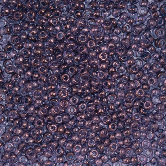 John Bead 8/0 Czech Glass Seed Beads 22 Grams Transparent Amethyst Bronze Coat for DIY Arts Crafts Jewelry Bracelets Necklaces Earrings Phone Charm Making