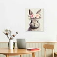 thumbnail image 3 of COMIO  Canvas Nursery Wall Art Girl,Bunny Print Nursery,Rabbit,Bunny Portrait,Easter Bunny Wall Art,Bunny With Flower Crown,Bunny Art,Bunny With Flowers,Wall Art, 3 of 5