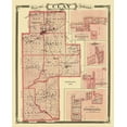 thumbnail image 2 of Andreas 26x31 White Modern Wood Framed Museum Art Print Titled - Clay Indiana Landowner - Andreas 1876, 2 of 4