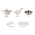thumbnail image 3 of Juego de ollas y sartenes de 21 piezas, juego de utensilios de cocina antiadherentes con juego de cocina (blanco, 21 piezas), 3 of 5