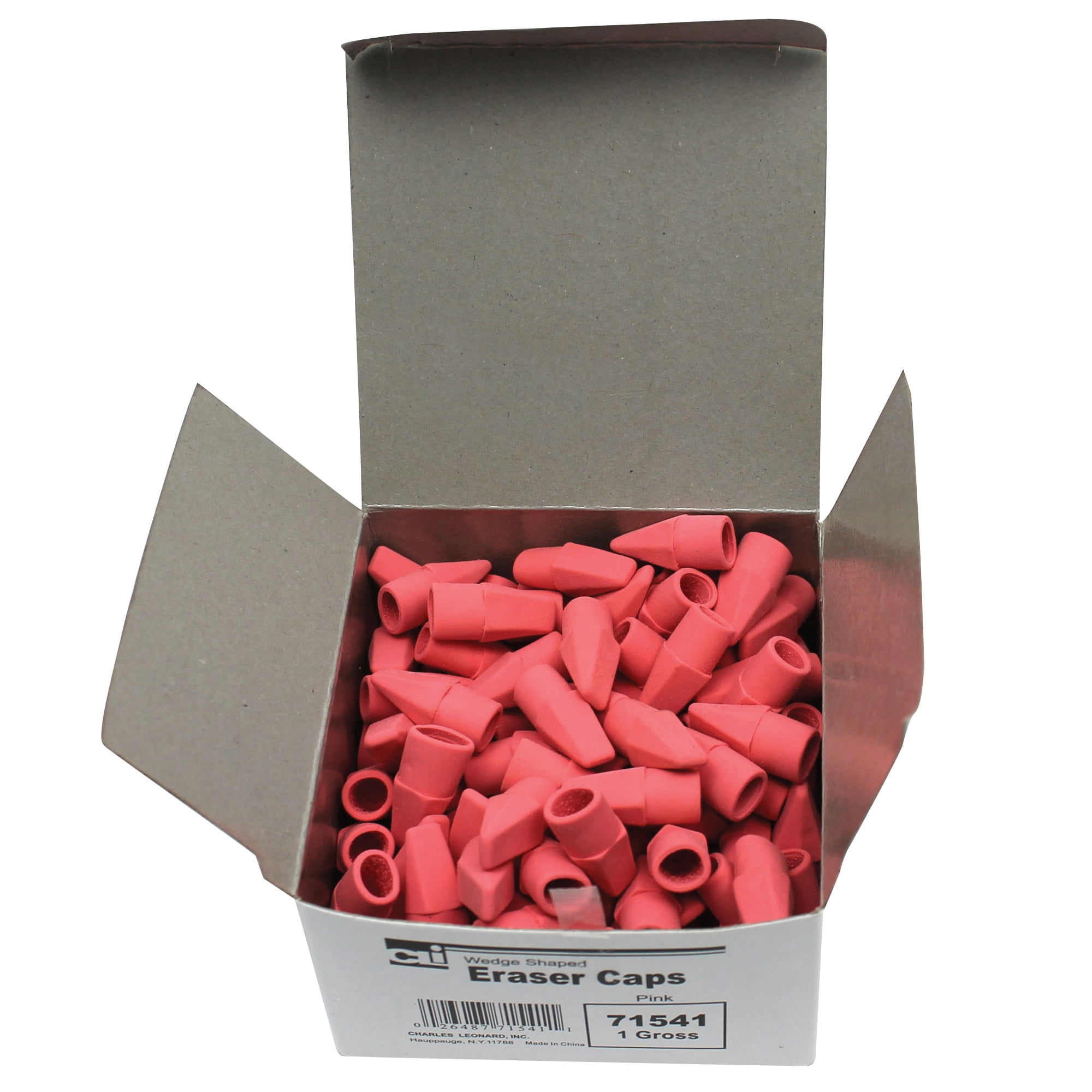 Charles Leonard Eraser Caps, Pink, 864 Pieces
