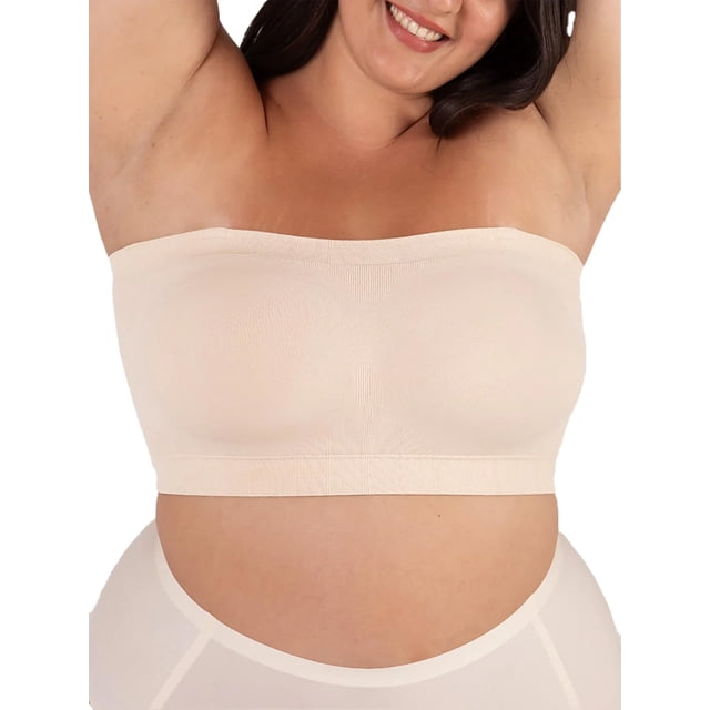 Sujetador sin tirantes SHAPERMINT Wireless Antideslizante Bandeau Beige
