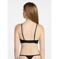 thumbnail image 3 of No Boundaries Cotton Pointelle Bralette and Thong Set, 2-Piece, Sizes XS-XXXL, 3 of 5