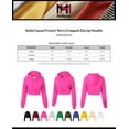 thumbnail image 2 of MixMatchy Women's Solid Casual French Terry Cropped Zip Up Hoodie, 2 of 5