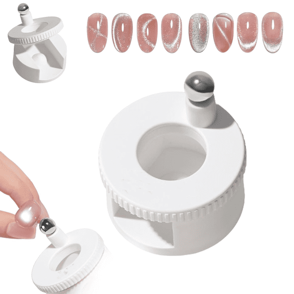 2026 New Rotating Cat Eye Magnet, Beginner Friendly Nail Tool with Uniform Magnetic Force and Excellent Light Absorption, Can Easily DIY Glossy Cat Eye Effect