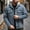 Dark Blue, variant on Jerdar Men's Faux Two Piece Hooded Denim Trucker Jacket Lapel Collar Button Flap Pockets Washed Long Sleeve Loose Fit Vintage Casual Fall Winter Streetwear Jean Outerwear Coat Top
