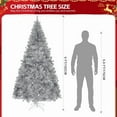 thumbnail image 3 of 6 FT Silver Christmas Tree, 800 PET Branch Tips, Easy 3-Step Assembly, Sturdy Iron Base, Unlit for Custom Decoration, 3 of 6