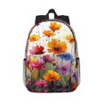 thumbnail image 1 of Disketp Colorful Wildflower Meadow Mochila Escolar de 15 Pulgadas, Mochila Ligera para Estudiantes, Viajes y Trabajo, Cómoda y Resistente para el Uso Diario, 1 of 6