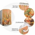 thumbnail image 5 of 54x78 Inch Shower Curtain Decorative Orange Fall Pumpkins Bathtub Bath Curtains Fabric Waterproof Bathroom Decor Thanksgiving Wheat Birds Small Stall Shower Curtain Set with 12 Hooks, 5 of 6