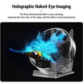 thumbnail image 3 of 3D Hologram Fan 11cm LED Holographic Projector Advertising Machine Portable Desktop Naked-Eye Stereo Display Built-in Speaker (Transparent), 3 of 7