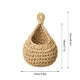 thumbnail image 6 of Handwoven Boho Wall Hanging Basket for Fruit,Vegetable Organizer,Jute Teardrop-shaped Decorative Hanging Wall Basket with Hook for Bathroom,Kitchen,Back of Door-XXL, 6 of 9