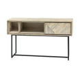 thumbnail image 2 of Rexi 51 Inch Sideboard Console Table, Drawer, Open Shelf, Natural Brown - Saltoro Sherpi, 2 of 6