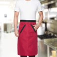 thumbnail image 2 of HUGFEGWE 2pcs Chef Waist Apron, 28x28 inch Polyester Server Aprons Men's Half Kitchen Apron with Pocket Waiter Chef Uniform U2537-23839, 2 of 9