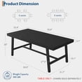 thumbnail image 2 of 71 Inch Farmhouse Dining Table Rectangular, Modern Wood Kitchen Table for 6 to 8 with Adjustable Feet, Seats Dining Living Room, Black/Brown/Grey/Wood, 2 of 8