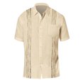 thumbnail image 4 of XDZJLR Men's Shirts Floral Button Down Tropical Holiday Beach Tee, 4 of 4