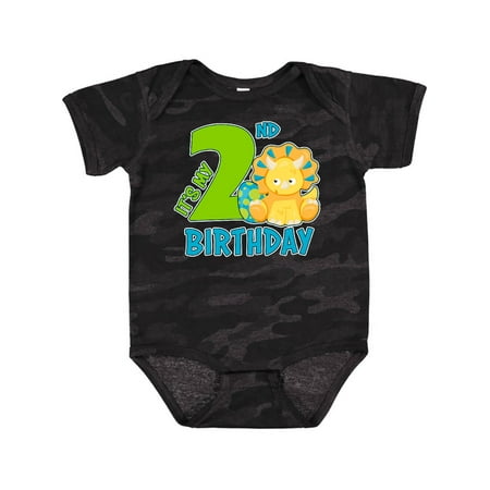 

Inktastic Its My 2nd Birthday with Dinosaur Gift Baby Boy or Baby Girl Bodysuit