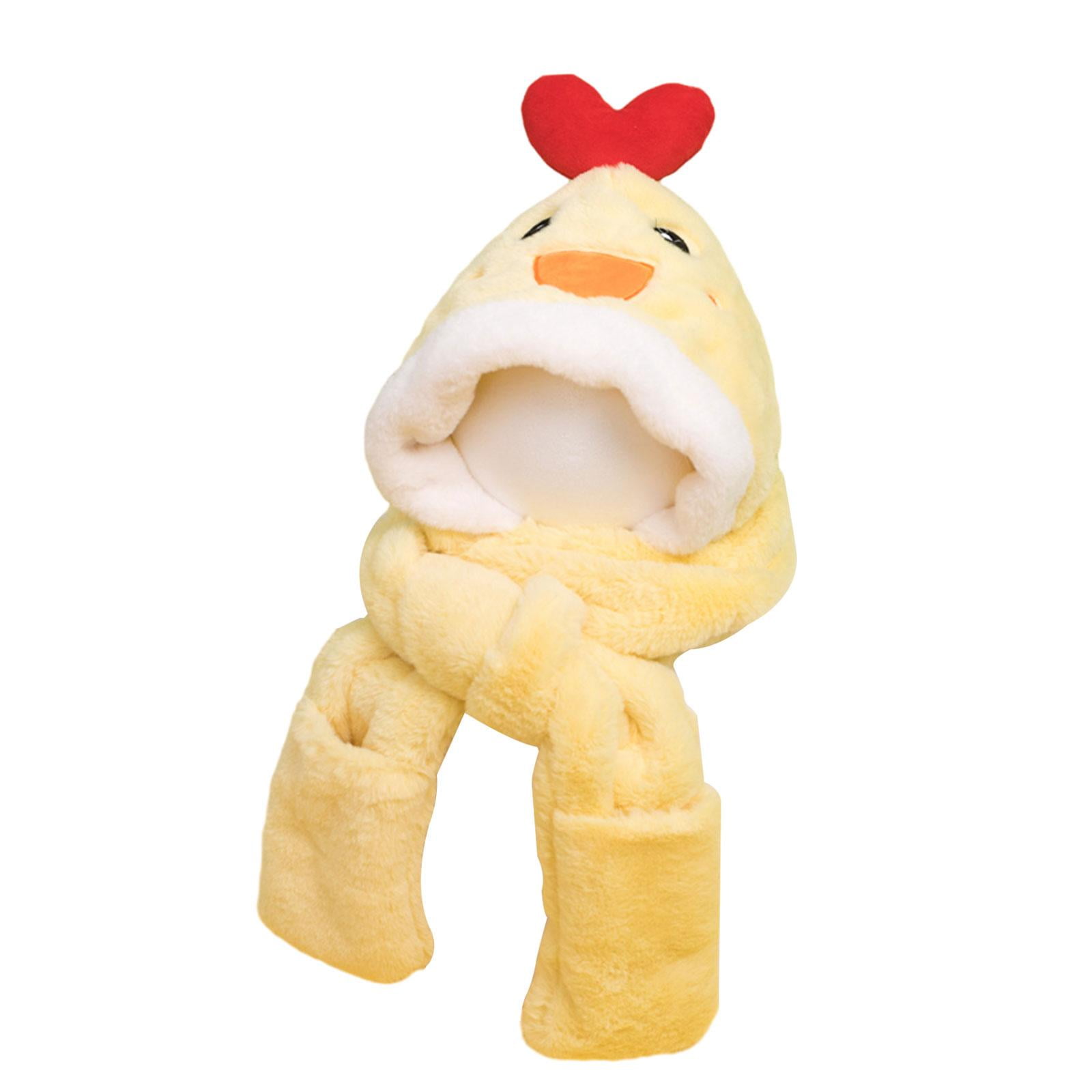 LeeQinersw Hooded Scarf Animals Hat Headgear Casual Ear Protection Cap Bonnet Soft Adorable Duck