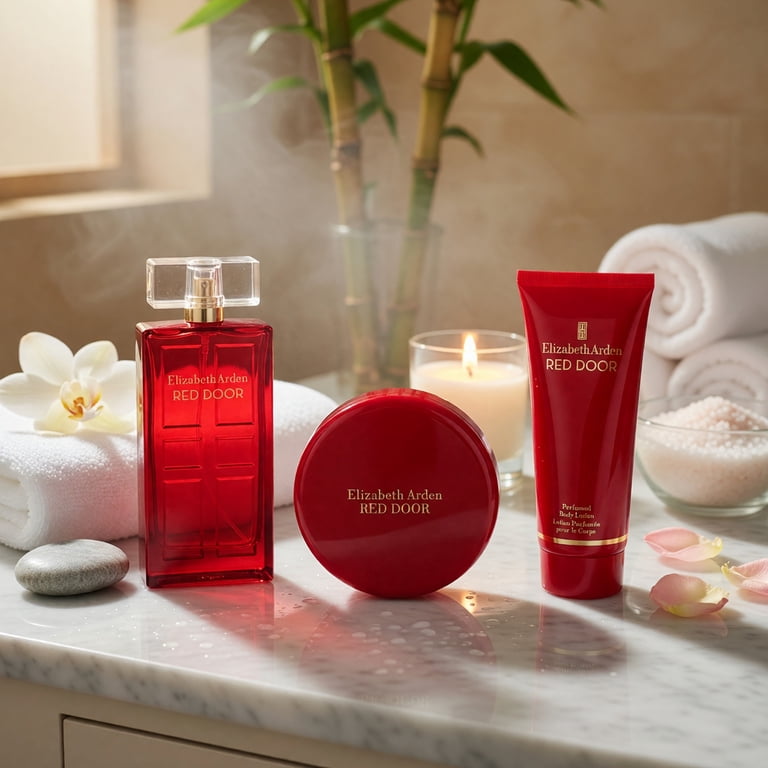 Elizabeth Arden, Red Door Gift Set for Women, 3 Piece with Powder