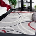 thumbnail image 2 of SAFAVIEH Odyssey Dymphna Modern Area Rug, Grey/Red Ivory, 4' x 6', 2 of 8