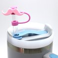 thumbnail image 4 of KGJQ 2Pcs Silicone Straw Cap 10mm Inner Diameter Bear Design Straw Cover Dust-Proof Straw Protector for Cups And Bottles Reusable Drink Lid Stopper, 4 of 8