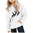 thumbnail image 2 of Tanghaowl Childrens Hoodies Hoodies for Girls Graphic Letter Print Pullovers Tops Long Sleeve Casual Soft Pullover Tops for Christmas White 3-4 Years, 2 of 4