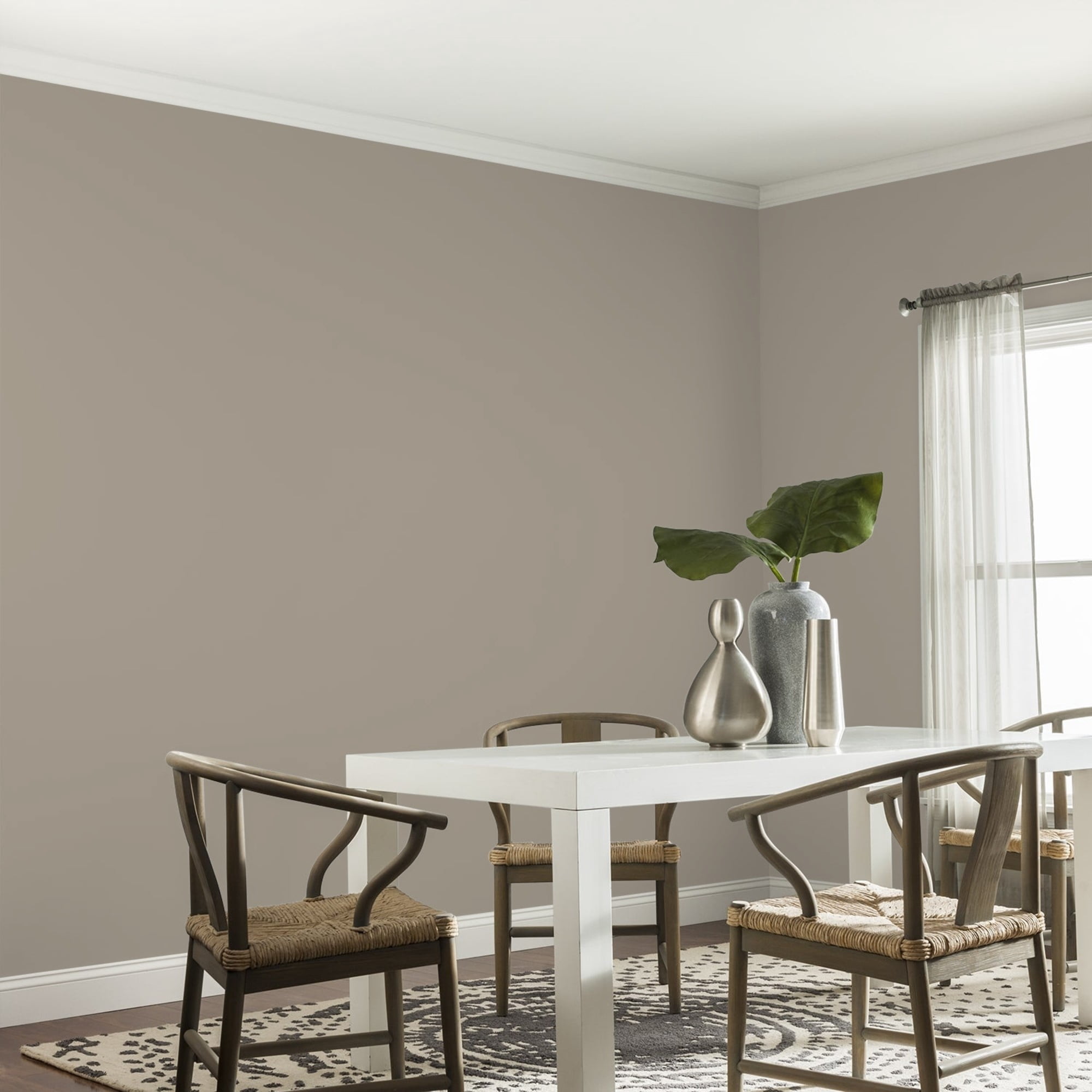 Glidden Fundamentals Gray By Me Eggshell Interior Paint and Primer, 5 Gallons